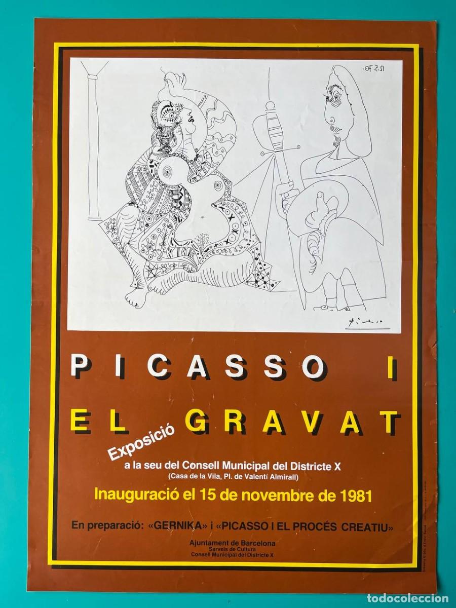 Coleccionismo de carteles: Picasso i el gravat - Cartel original exposici&oacute;n Barcelona 1981