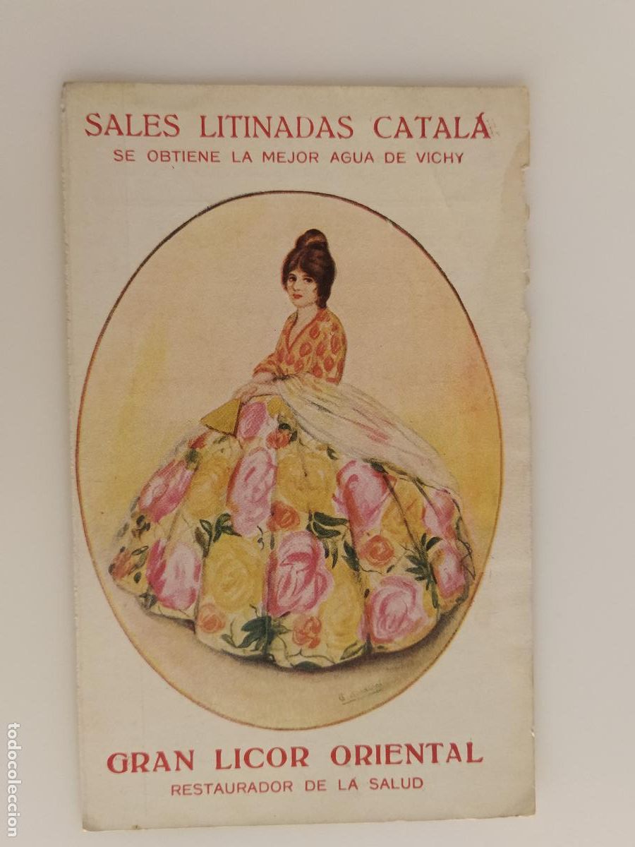 Coleccionismo de carteles: SALES LITINADAS CATALA GRAN LICOR ORIENTAL - PUBLICIDAD ANTIGUA - TIPO POSTAL -(116.293)