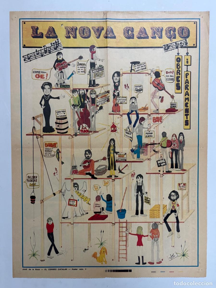 Coleccionismo de carteles: CARTEL &rdquo;LA NOVA CAN&Ccedil;&Oacute;&rdquo; DEL DIARIO CORREO CATAL&Aacute;N 1970