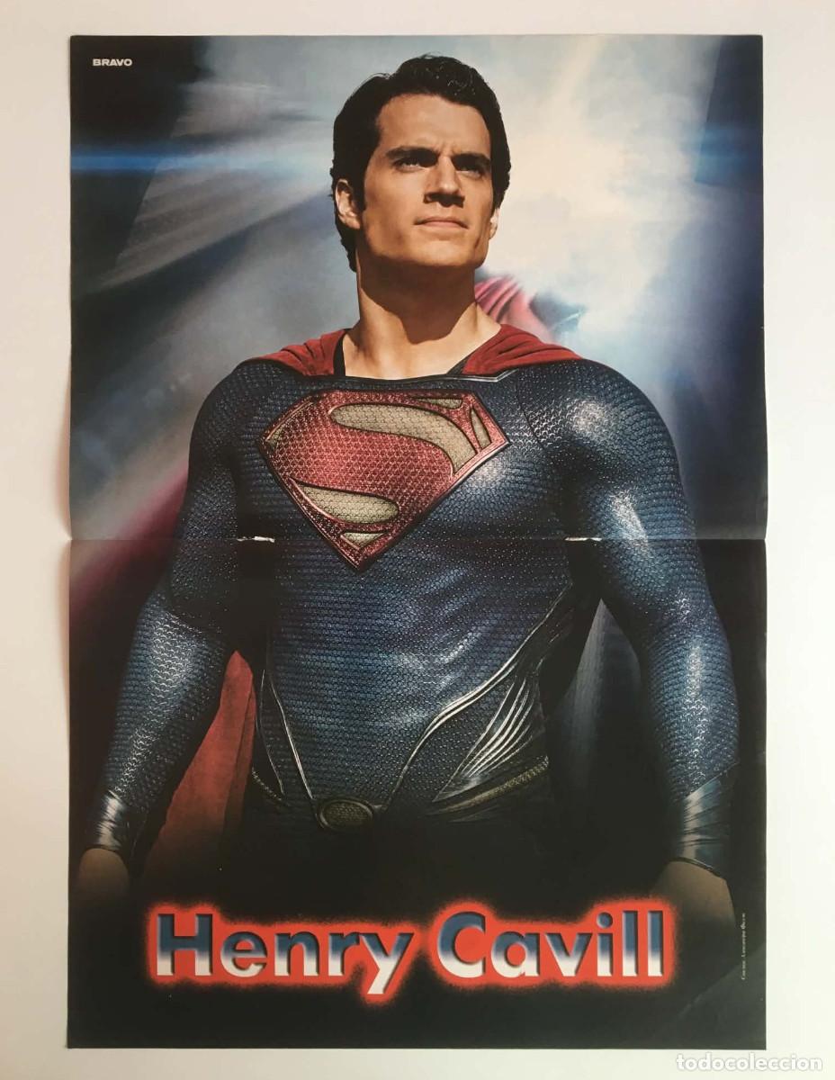 Coleccionismo de carteles: Henry Cavill Man of Steel Superman / Nikola Stoyanov Double-Sided Poster A3 Bravo Magazine Bulgaria