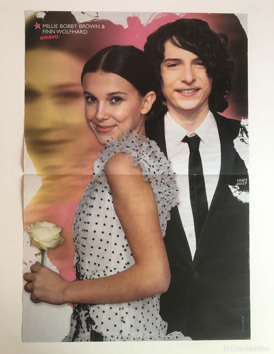 Coleccionismo de carteles: Millie Bobby Brown & Finn Wolfhard / Zac Efron Double-Sided Poster A3 - Bravo Magazine Bulgaria TV