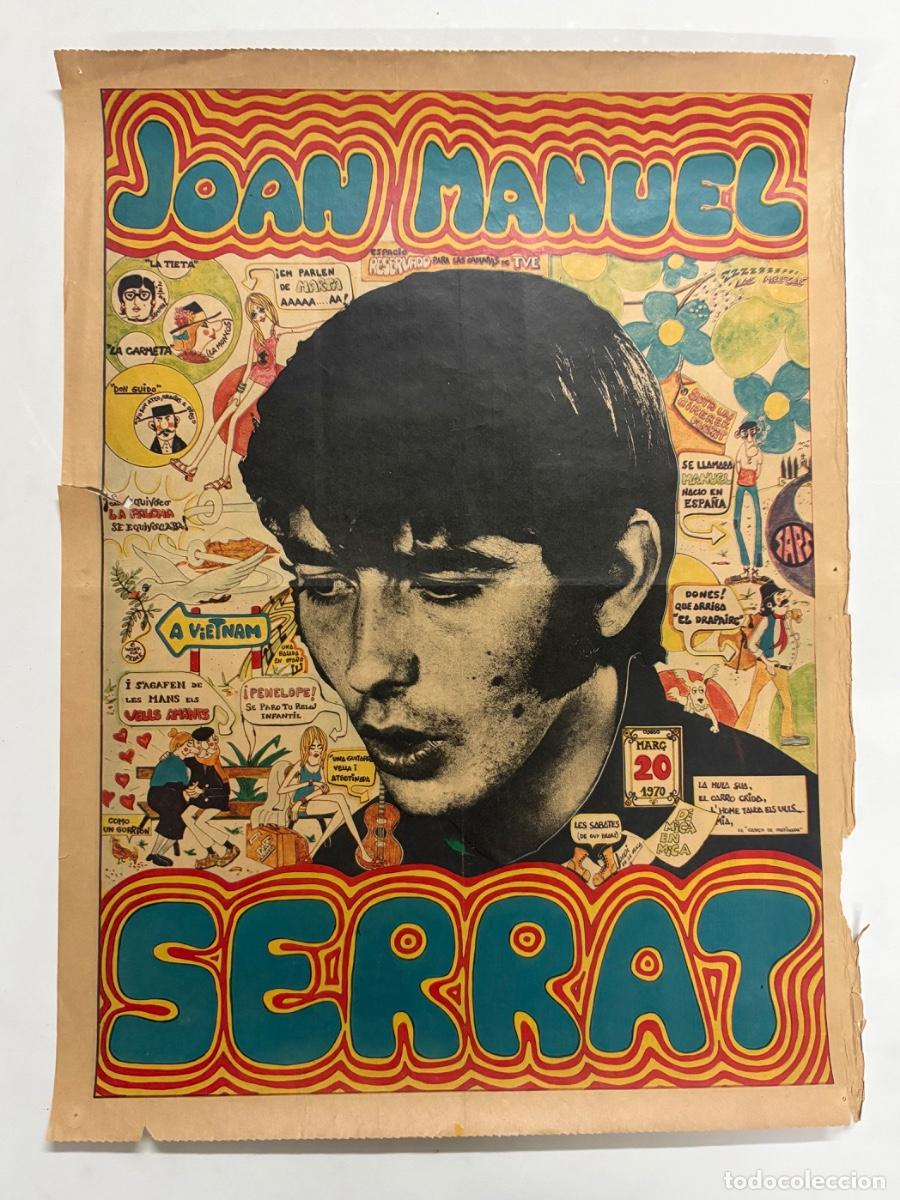 Coleccionismo de carteles: CARTEL DE JOAN MANUEL SERRAT DE EL CORREO CATAL&Aacute;N, 1957