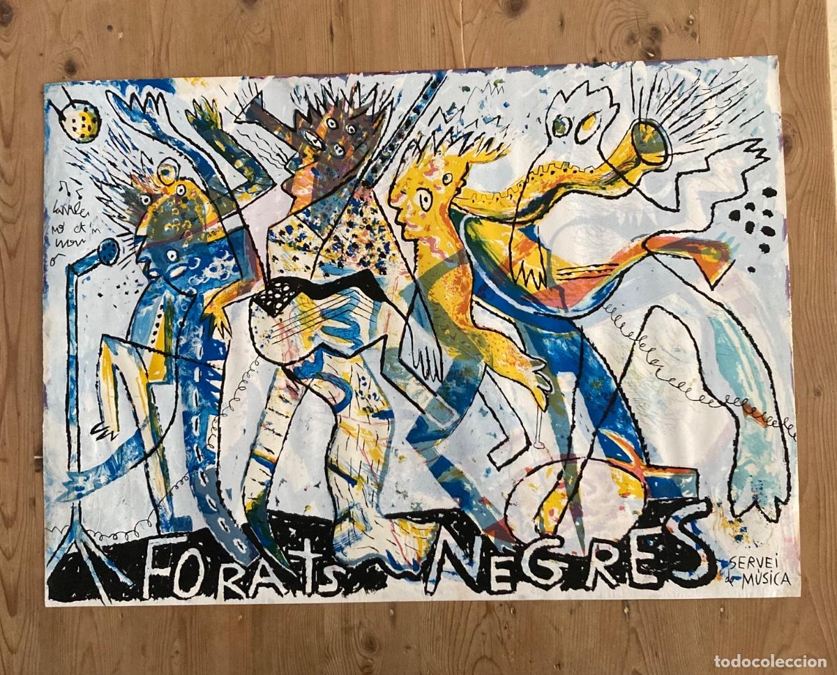 Coleccionismo de carteles: Miquel Barcel&oacute; cartel Forats Negres