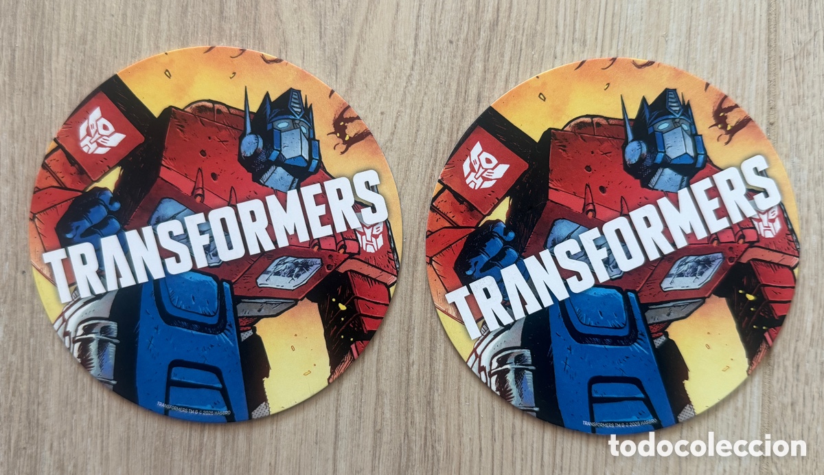 Coleccionismo de carteles: 2 Posavaso Cart&oacute;n Transformers - Optimus Prime