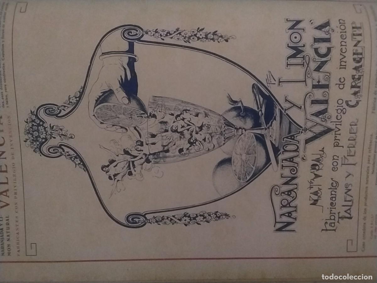 Coleccionismo de carteles: NARANJADA Y LIMON NATURAL VALENCIA TALENS Y FERRER CARCAGENTE VALENCIA HOJA A&Ntilde;O 1928
