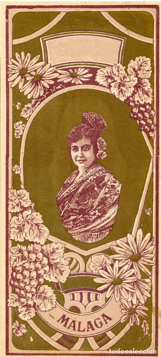 Colecionismo de cartazes: A&Ntilde;OS 1920-1930. CARTELITO LITOGR&Aacute;FICO PUBLICITARIO DE 28x12,80 cm. MALAGA.