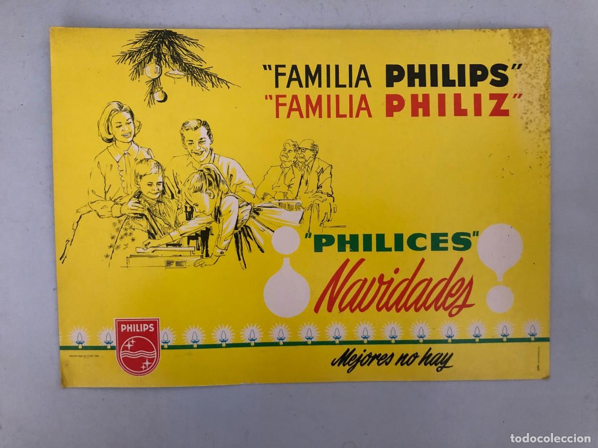 Coleccionismo de carteles: PUBLICIDAD PHILIPS, FAMILIA PHILIPS FAMILIA PHILIZ 24,5 X 36,5