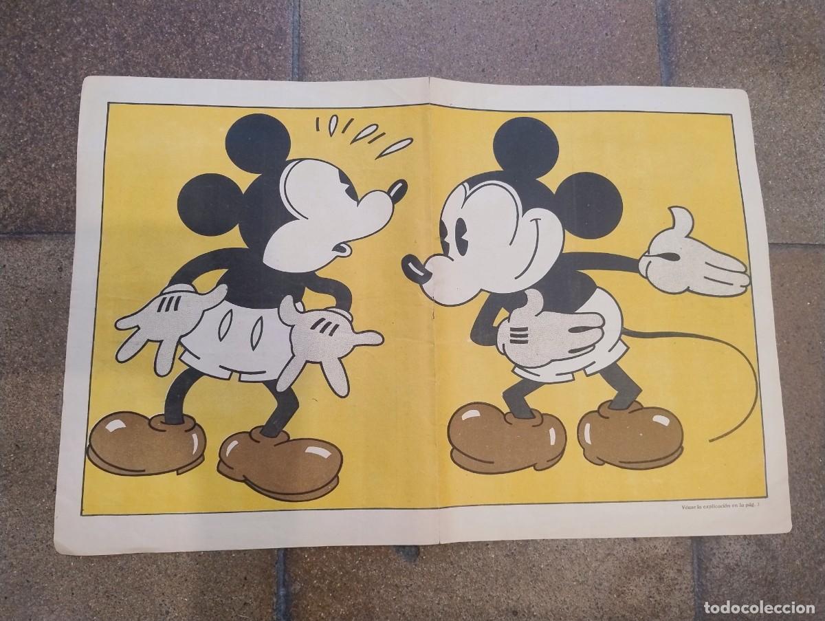 Coleccionismo de carteles: P&aacute;gina con ilustracion de Mickey Mouse de la revista Labores para el hogar. A&ntilde;o 1931