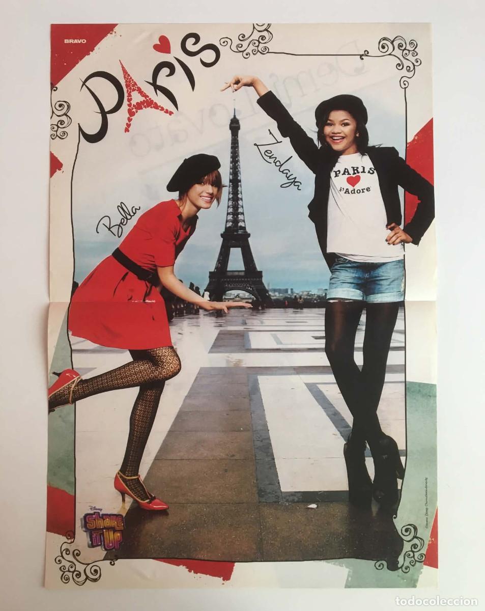 Coleccionismo de carteles: Bella Thorne & Zendaya Paris Shake It Up Disney / Demi Lovato Double-Sided Poster A3 Bravo Bulgaria