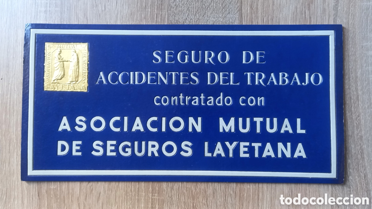 Coleccionismo de carteles: Carton Seguros Layetana. A&ntilde;os 1960s. 32 x 16 ctms