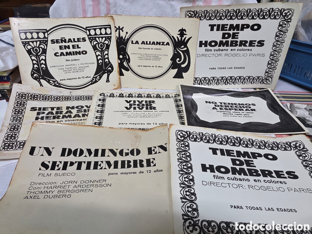Coleccionismo de carteles: 8 CARTELES DE VITRINA CUBANOS DE DIVERSAS PEL&Iacute;CULAS