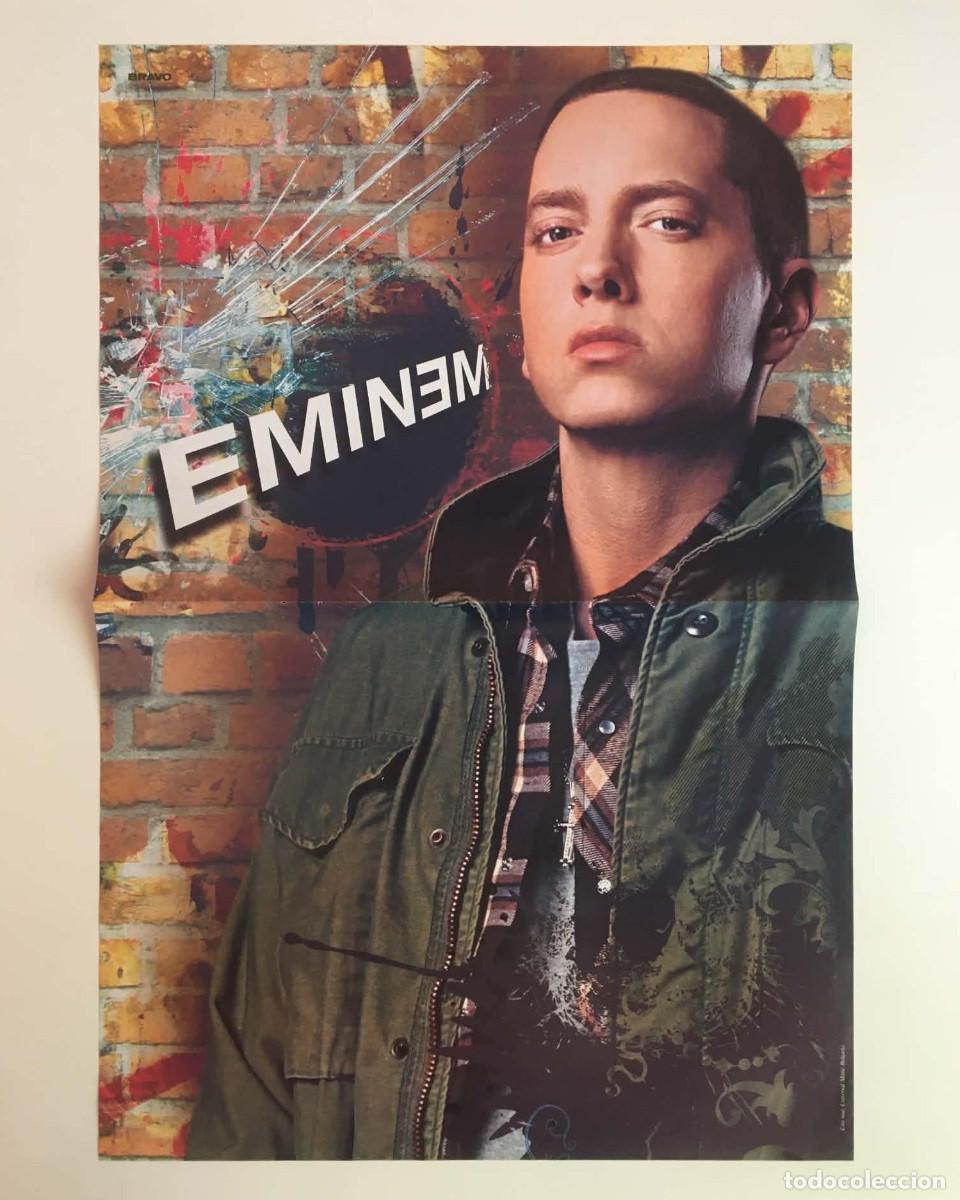 Coleccionismo de carteles: Eminem / Miranda Cosgrove iCarly Original Double-Sided Poster A3 - Bravo Magazine Bulgaria Hip Hop
