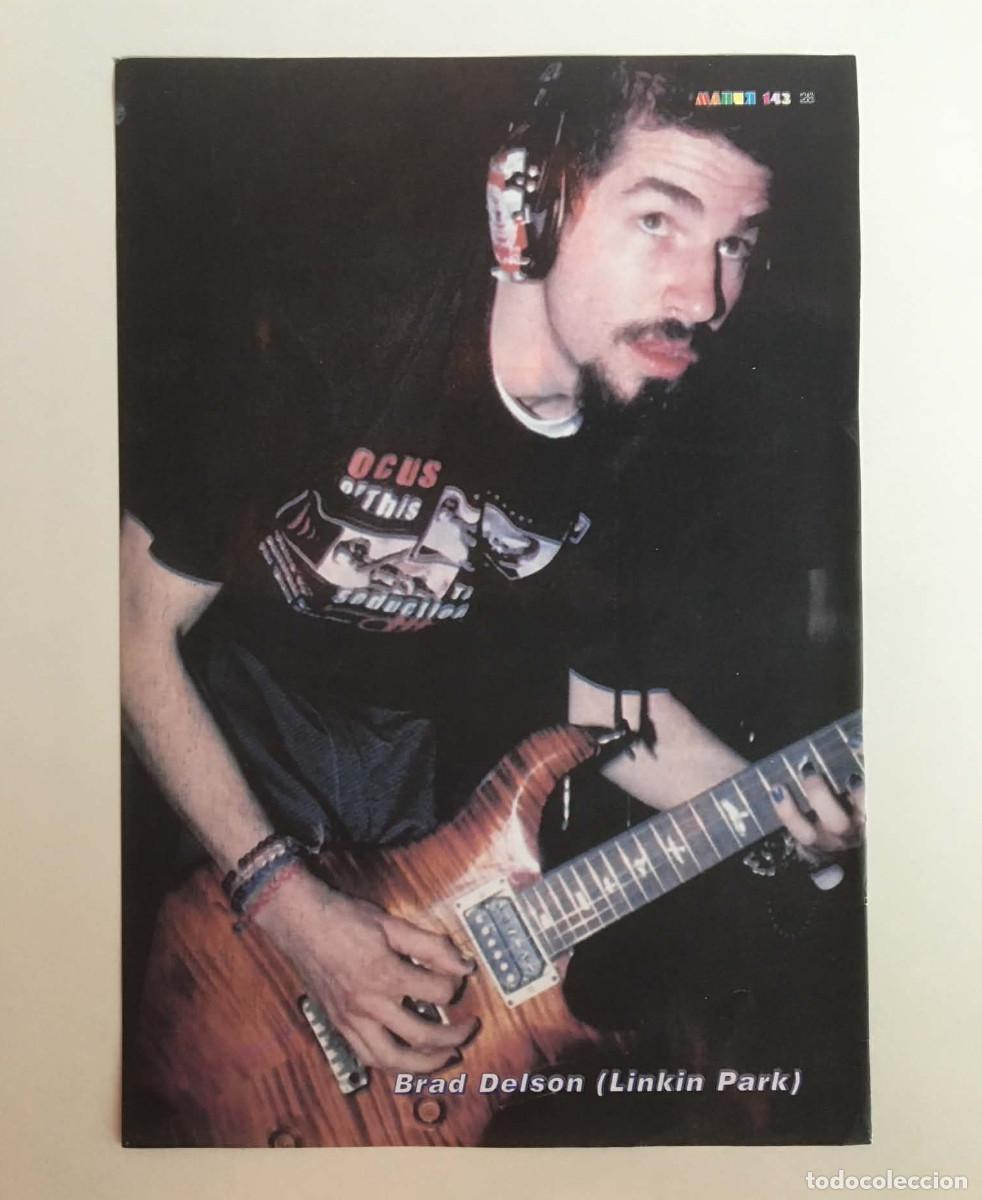 Coleccionismo de carteles: Brad Delson Linkin Park / Wayne Static Static-X Double-Sided Mini Poster A5 Mania Magazine Bulgaria