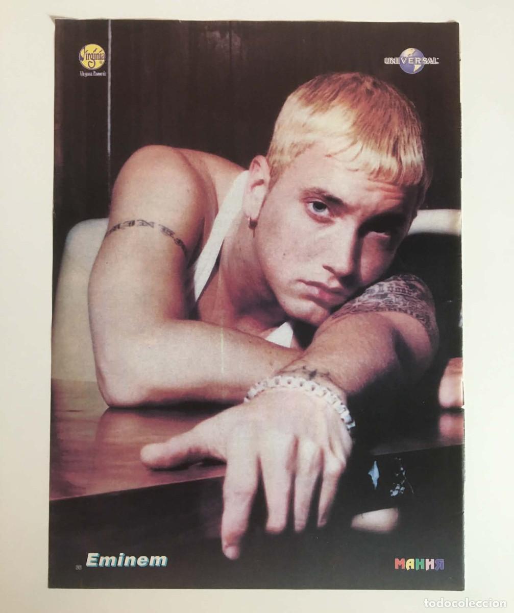 Coleccionismo de carteles: Eminem / Linkin Park Double-Sided Vintage Poster A4 - Mania Magazine Bulgaria Music 2000s