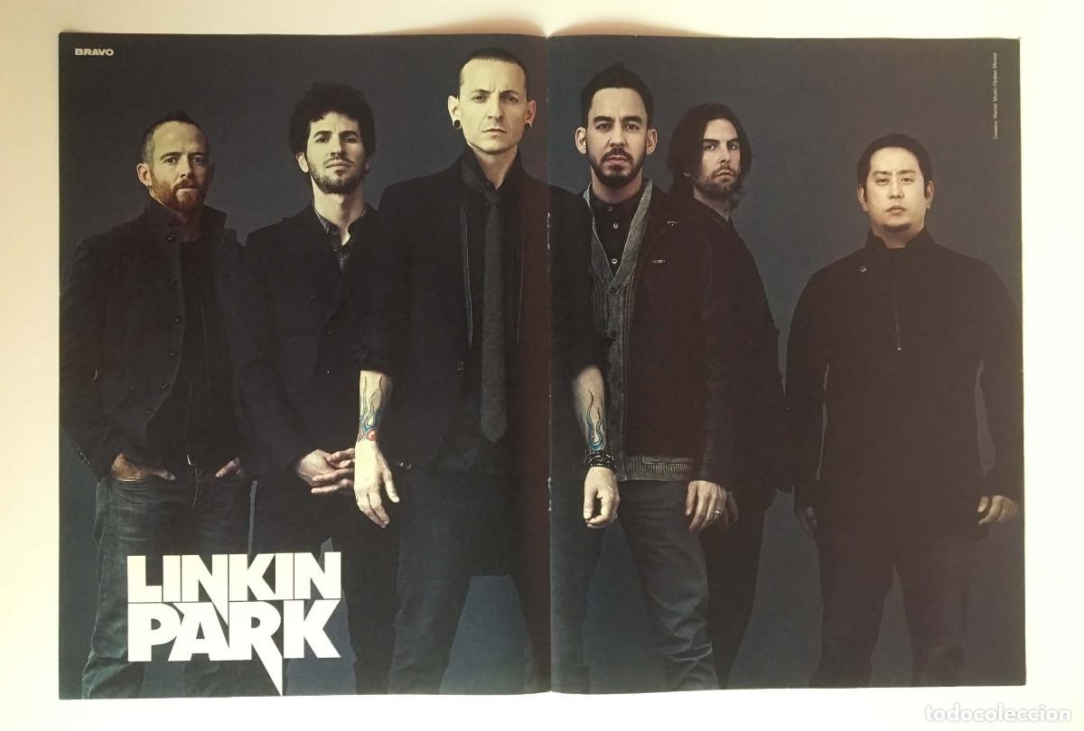 Coleccionismo de carteles: Linkin Park / Selena Gomez Vintage Double-Sided Poster A3 - Bravo Magazine Bulgaria Music