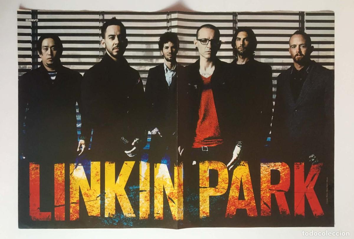 Coleccionismo de carteles: Linkin Park / Little Mix Vintage Double-Sided Poster A3 - Bravo Magazine Bulgaria Music