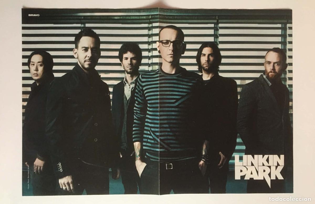 Coleccionismo de carteles: Linkin Park / Cher Lloyd Vintage Double-Sided Poster A3 - Bravo Magazine Bulgaria Music