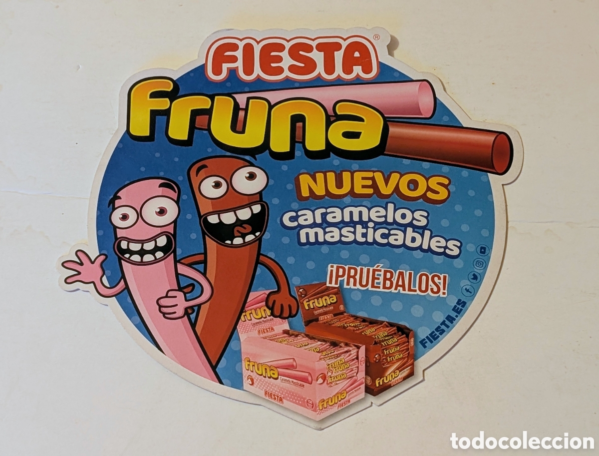 Coleccionismo de carteles: Cartel publicidad. Caramelos masticables. Fiesta. Fruna