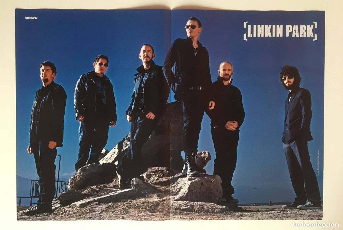 Coleccionismo de carteles: Linkin Park / Eva Longoria Vintage Double-Sided Poster A3 - Bravo Magazine Bulgaria Music TV Series