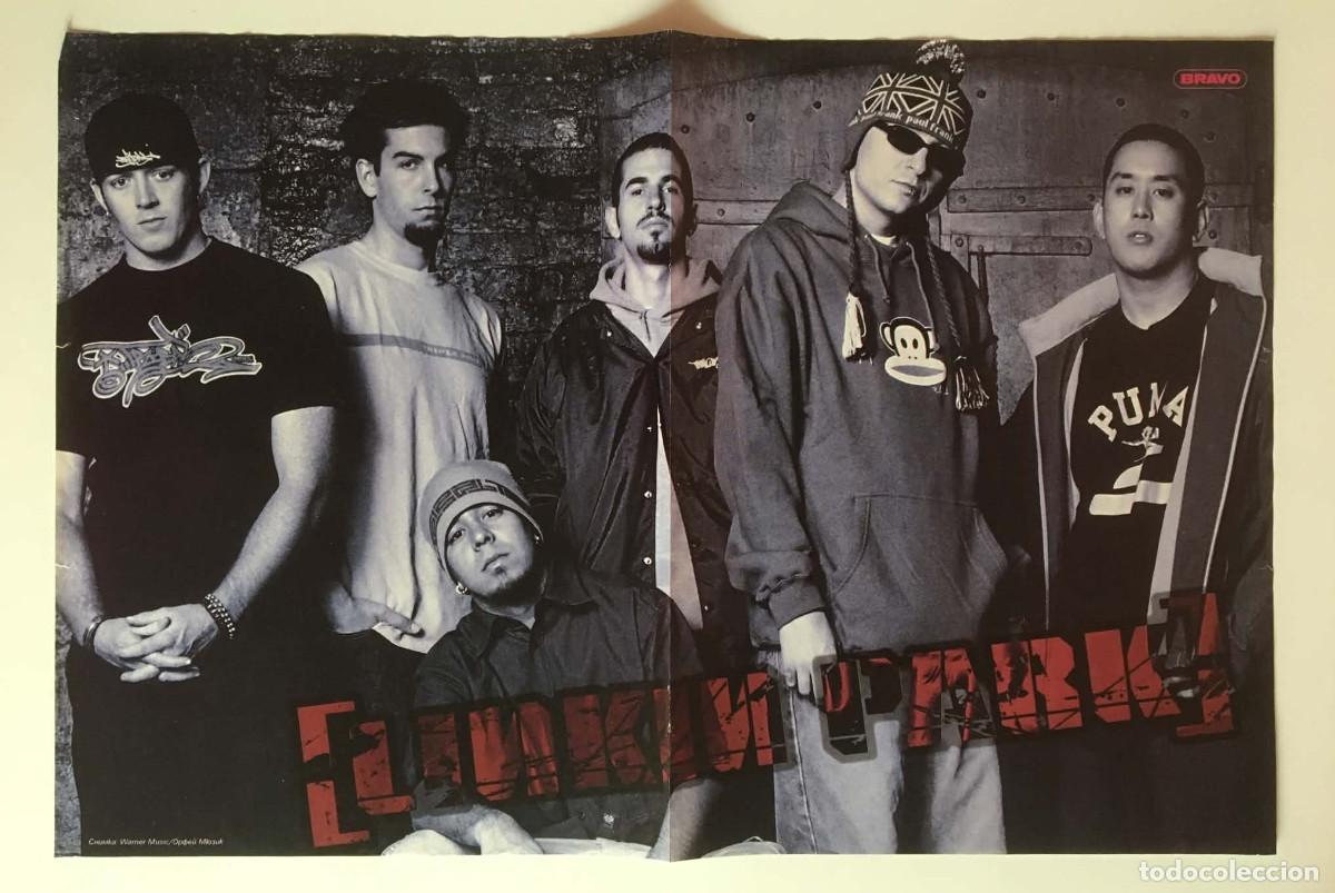 Coleccionismo de carteles: Linkin Park / Garfield Vintage Double-Sided Poster A3 - Bravo Magazine Bulgaria Rock Music Movie