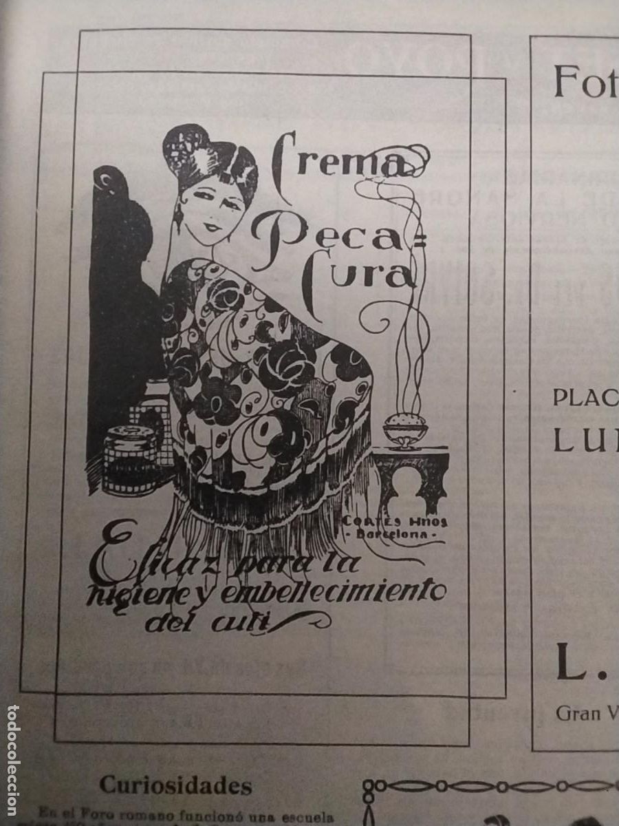 Coleccionismo de carteles: CREMA PECA CURA CORTES HERMANOS BARCELONA EMBELLECIMIENTO CUTIS HOJA A&Ntilde;O 1928