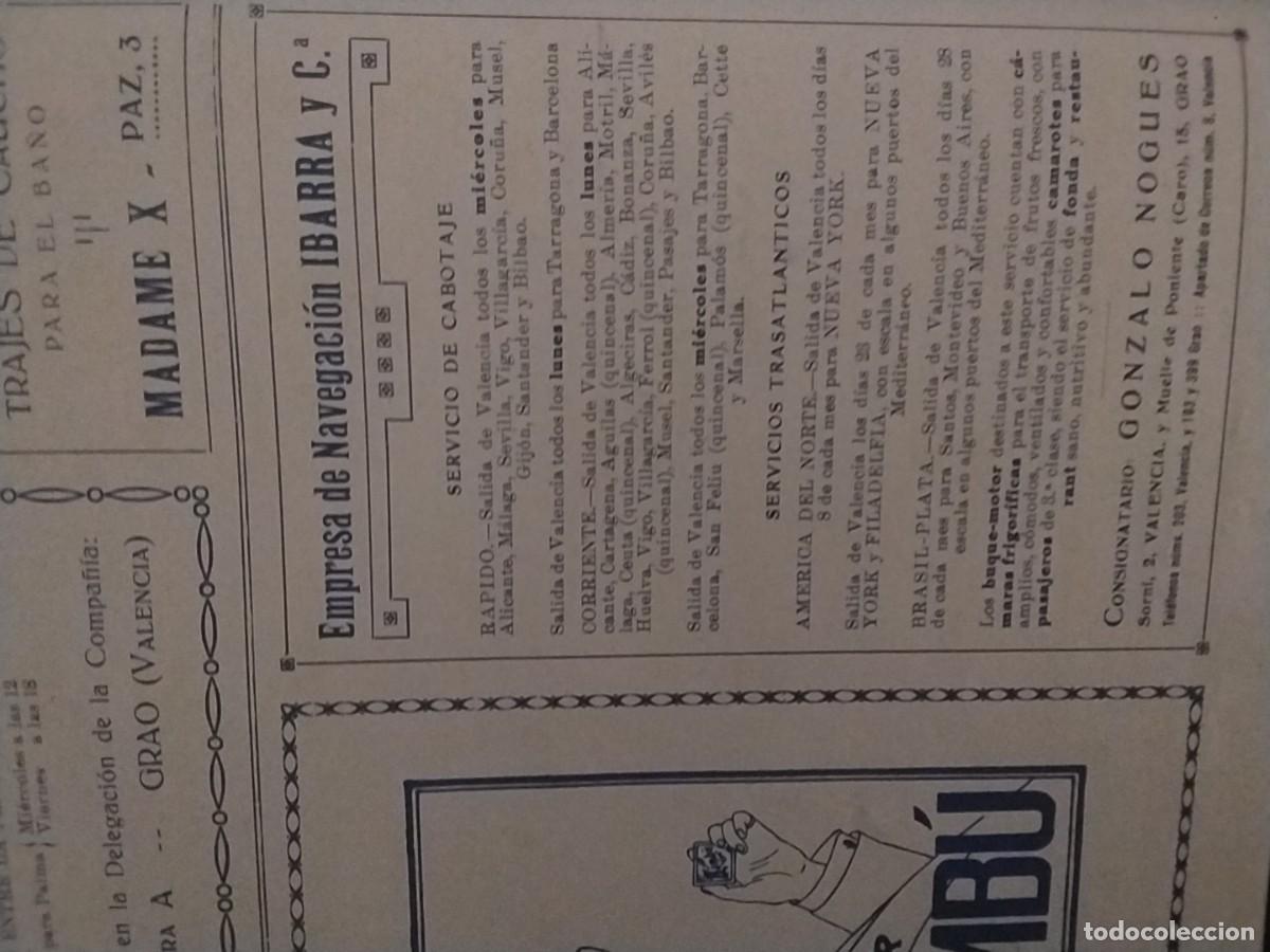 Coleccionismo de carteles: EMPRESA DE NAVEGACION IBARRA Y C TRASATLANTICOS CONSIGNATARIO GONZALO NOGUES VALENCIA HOJA A&Ntilde;O 1928