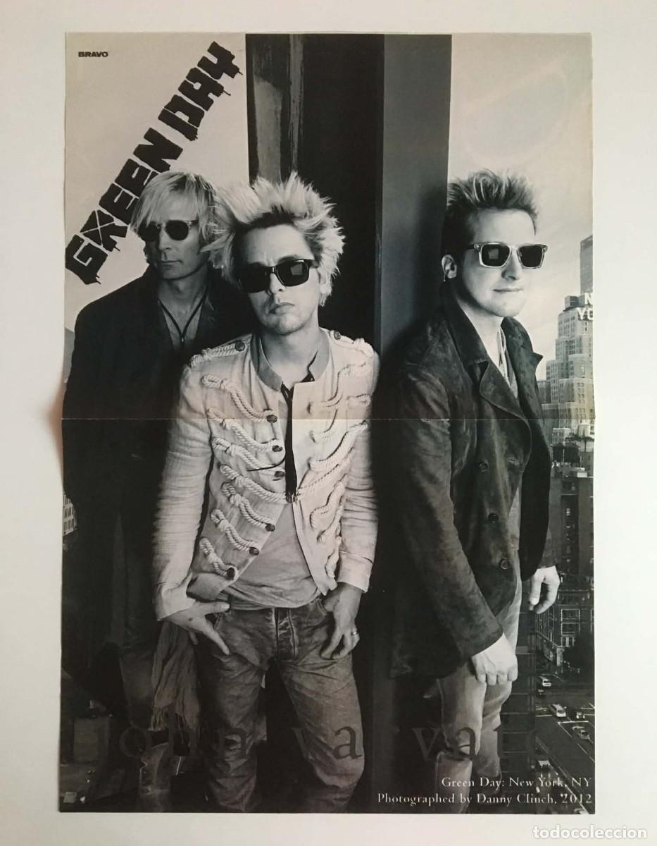 Coleccionismo de carteles: Green Day / Demi Lovato Double-Sided Vintage Poster A3 - Bravo Magazine Bulgaria Music