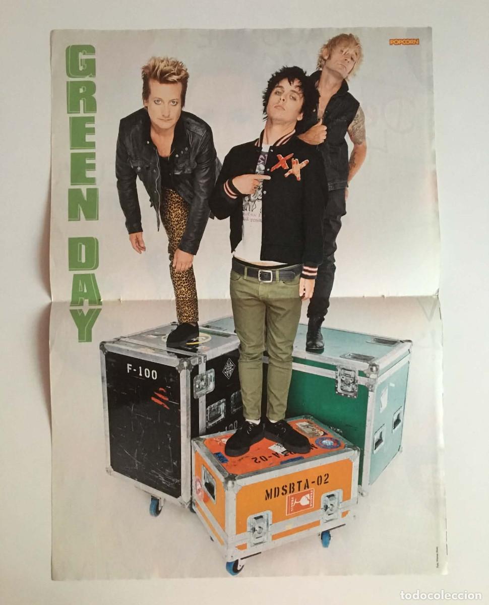 Coleccionismo de carteles: Green Day / Demi Lovato Original Double-Sided Vintage Poster A3 - Popcorn Magazine Germany Music