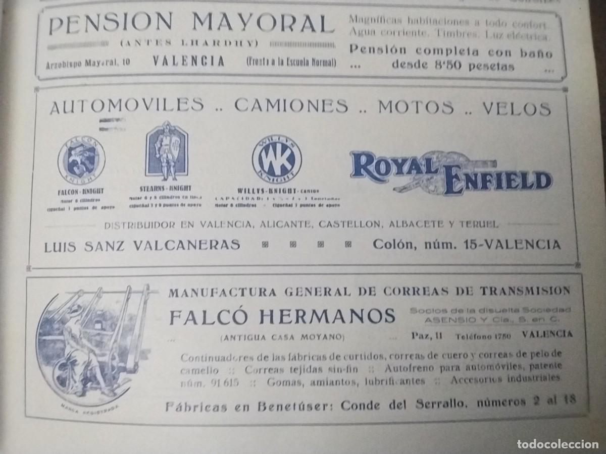 Coleccionismo de carteles: MANUFACTURA GENERAL CORREAS DE TRANSMISION FALCO HERMANOS ANTIGUA CASA MOYANO VALENCIA HOJA A&Ntilde;O 1928