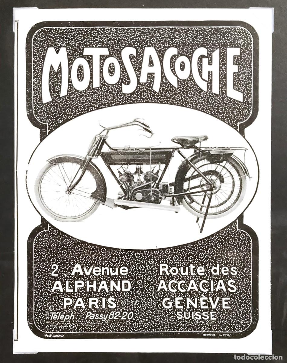 Coleccionismo de carteles: MOTOSACOCHE - PUBLICIDAD ORIGINAL - 1914 12 x16 cm