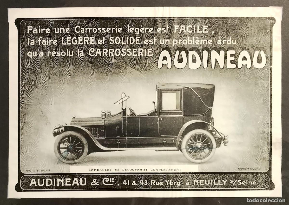 Coleccionismo de carteles: AUDENAU - PUBLICIDAD ORIGINAL - OMNIA FRANCE 1912 23 x16 cm