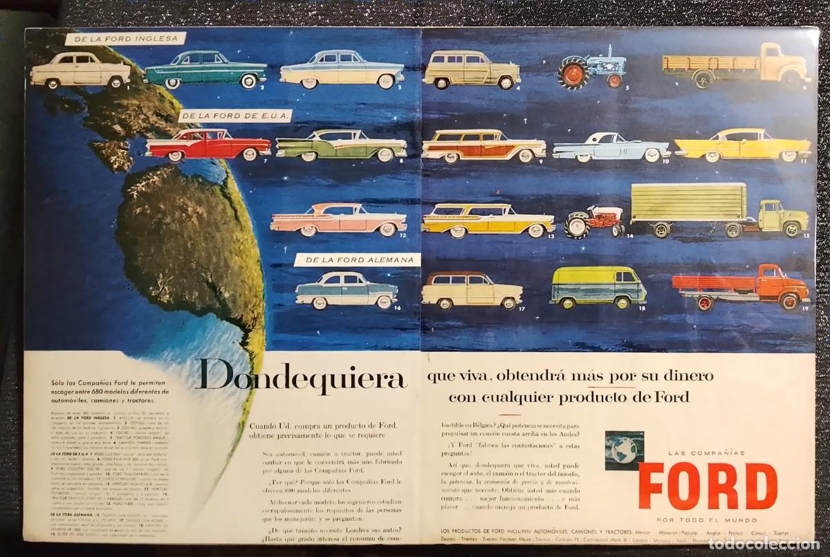 Coleccionismo de carteles: LAS COMPA&Ntilde;&Iacute;AS FORD POR TODO EL MUNDO - PUBLICIDAD ORIGINAL - LIFE EN ESPA&Ntilde;OL 1957