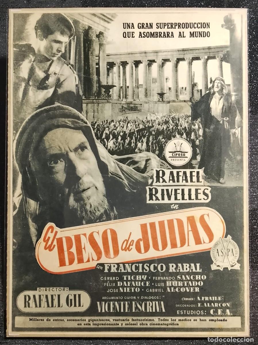 Coleccionismo de carteles: PRODUCCIONES CINEMATOGR&Aacute;FICAS ASPA - EL BESO DE JUDAS - FOTOGRAMAS 1954