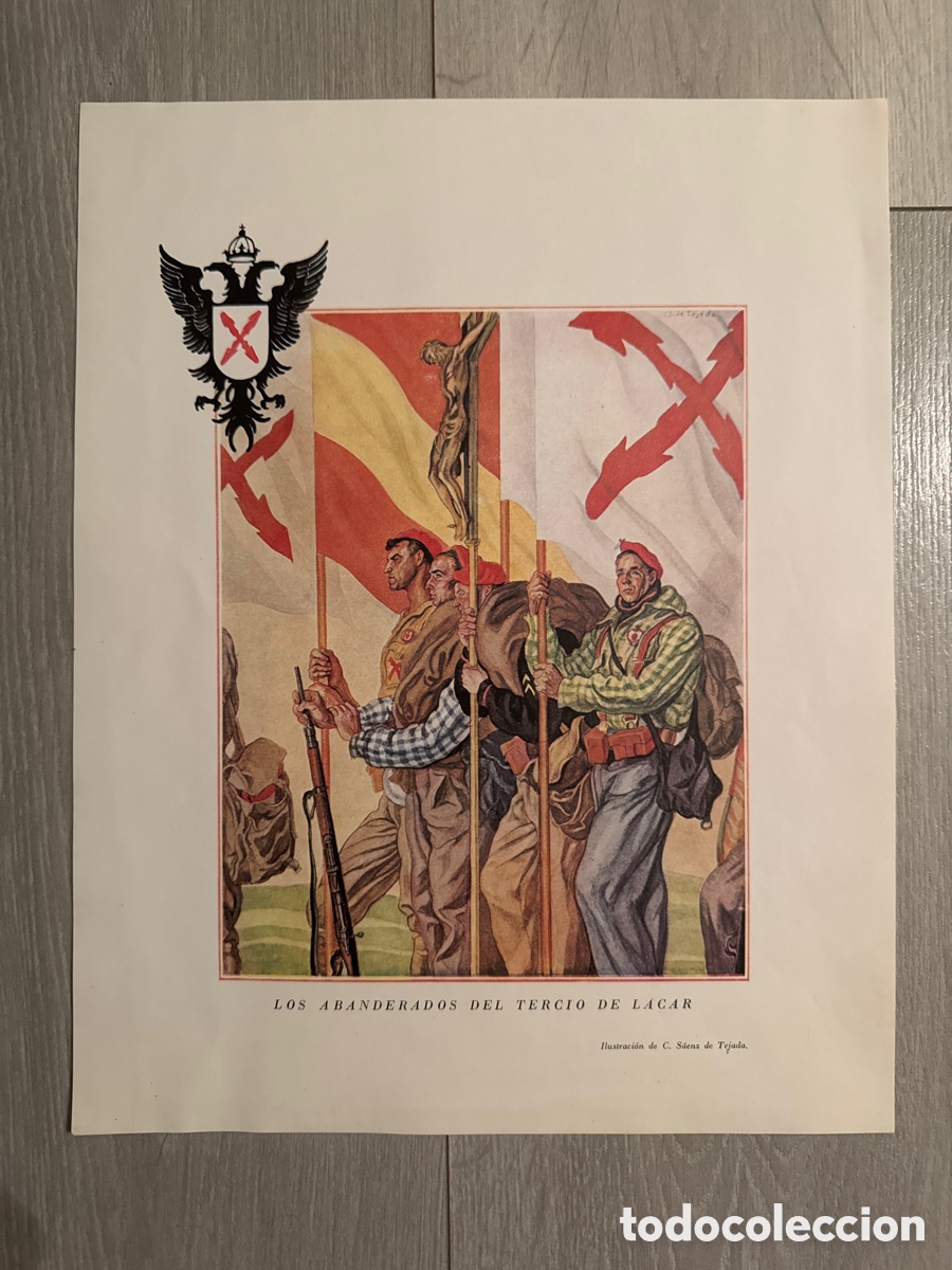 Coleccionismo de carteles: LITOGRAFIA SAENZ DE TEJADA. Siglo XX. BANDO NACIONAL.