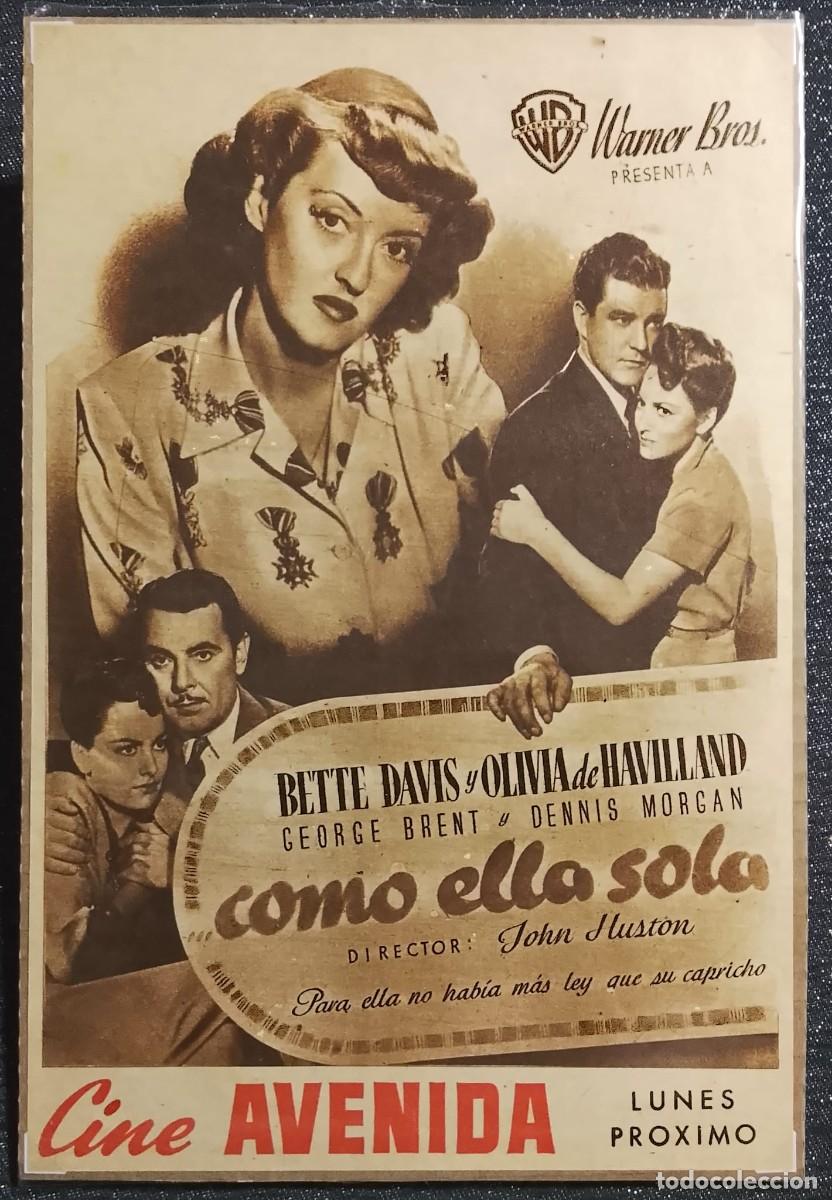 Coleccionismo de carteles: COMO ELLA SOLA - PUBLICIDAD ORIGINAL - CINERAMA 1948 - 31 x 21 cm