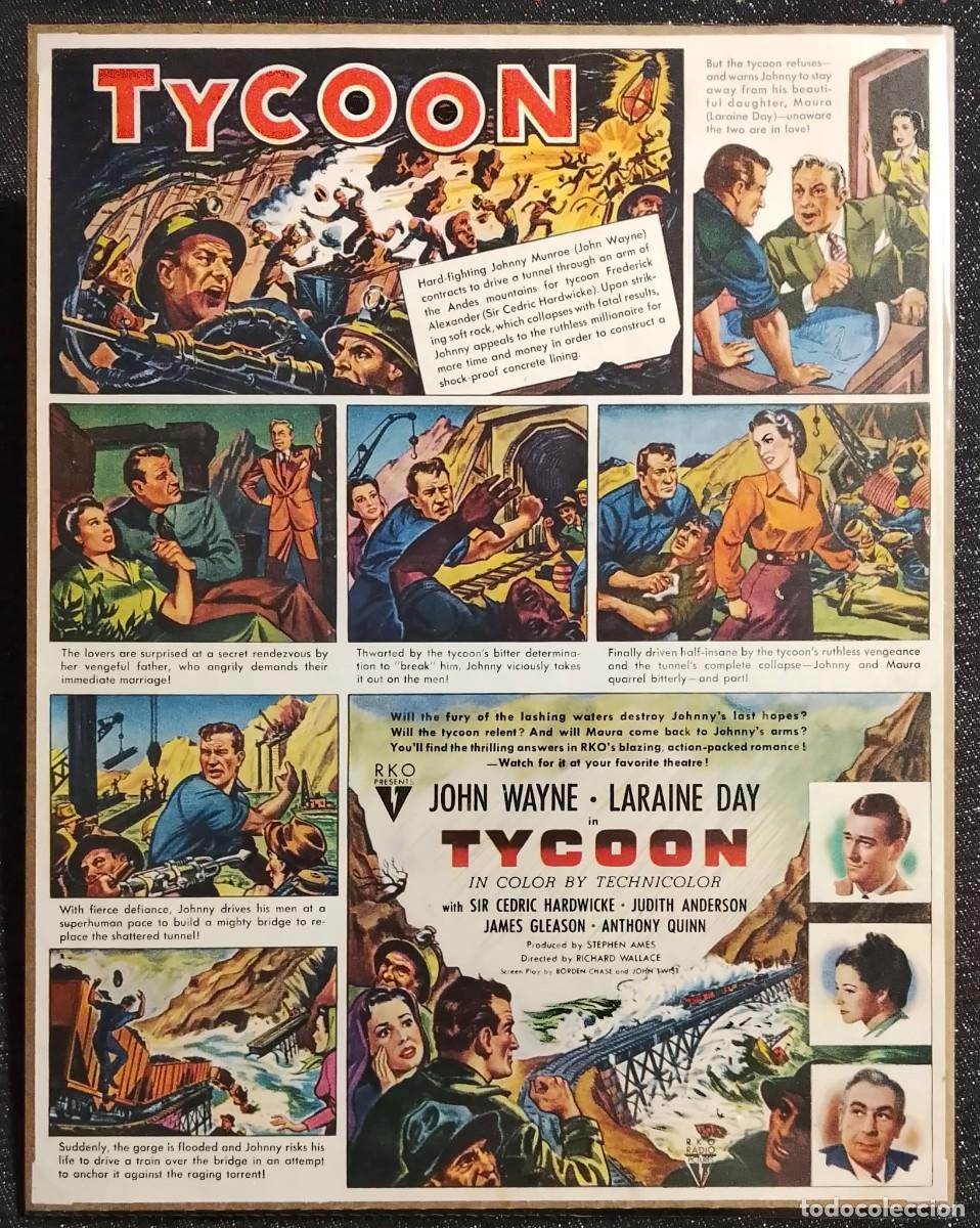 Coleccionismo de carteles: TYCOON - PUBLICIDAD ORIGINAL - SATURDAY EVENING 1947 - 32 x 24,5 cm