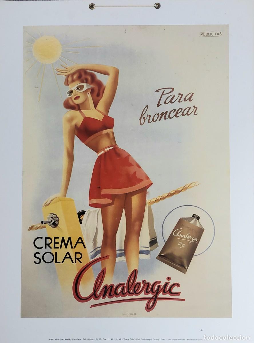 Coleccionismo de carteles: CARTEL DE PUBLICIDAD FRANCES ( CREMA SOLAR ANALLERGIC ) 1994