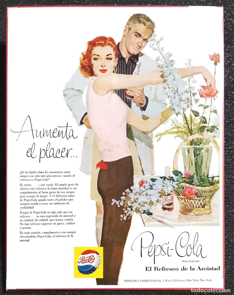 Coleccionismo de carteles: PEPSI COLA - PUBLICIDAD ORIGINAL - LIFE 1958 - 31,5 x 25 cm