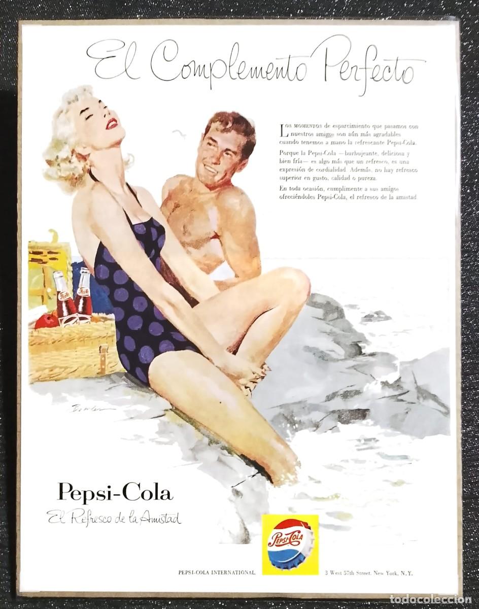 Coleccionismo de carteles: PEPSI COLA - PUBLICIDAD ORIGINAL - LIFE 1956 - 31,5 x 25 cm