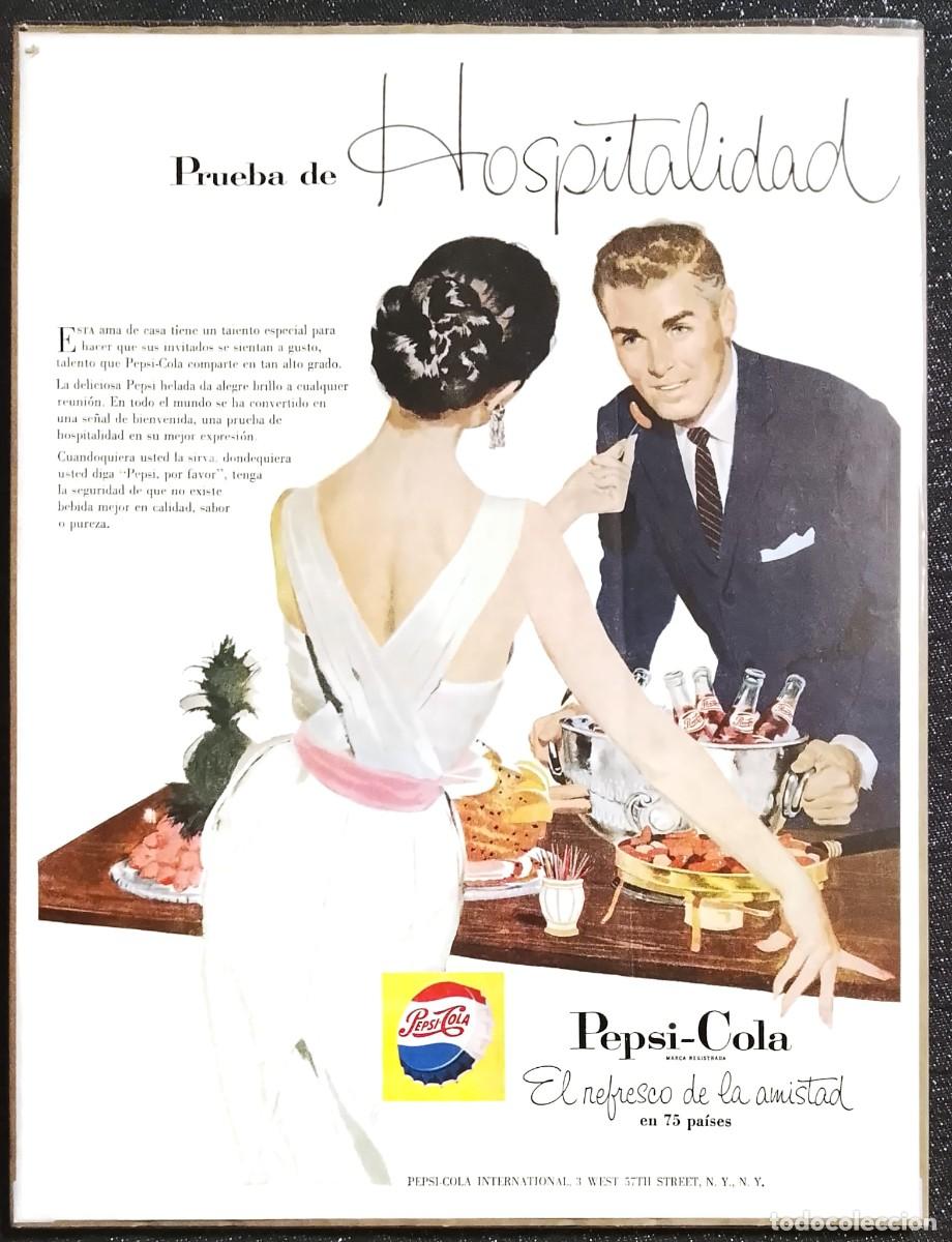 Coleccionismo de carteles: PEPSI COLA - PUBLICIDAD ORIGINAL - LIFE 1957 - 31,5 x 25 cm