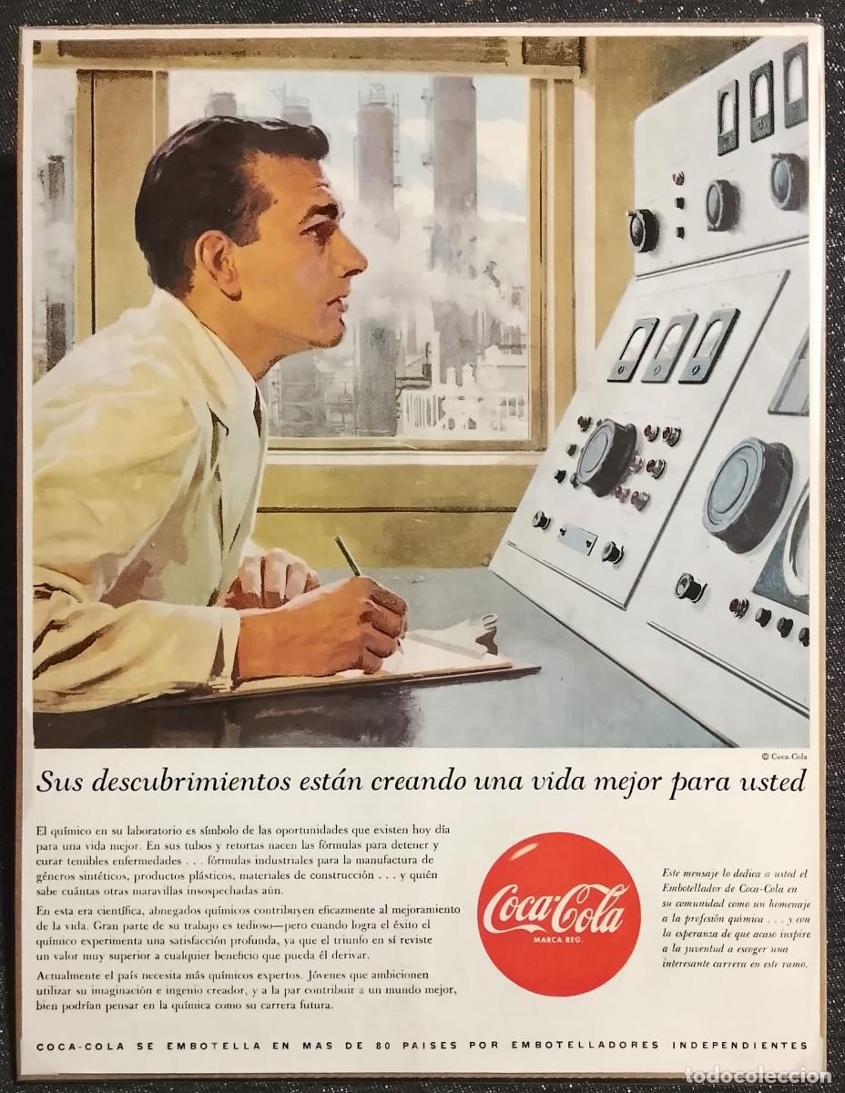 Coleccionismo de carteles: COCA COLA - PUBLICIDAD ORIGINAL - LIFE 1956 - 31,5 x 25 cm