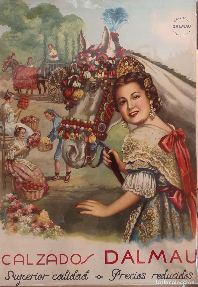 Coleccionismo de carteles: ANTIGUO CARTEL PUBLICIDAD ( CALZADOS DALMAU ) VALENCIA 1946