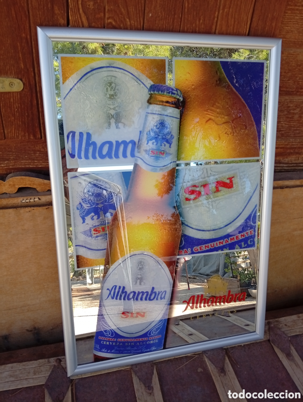 Coleccionismo de carteles: ESPEJO PUBLICITARIO CERVEZAS ALHAMBRA SIN