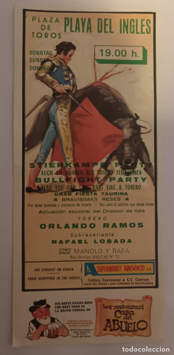 Coleccionismo de carteles: Corrida de Toros-Playa del Ingl&eacute;s-Gran Canaria.