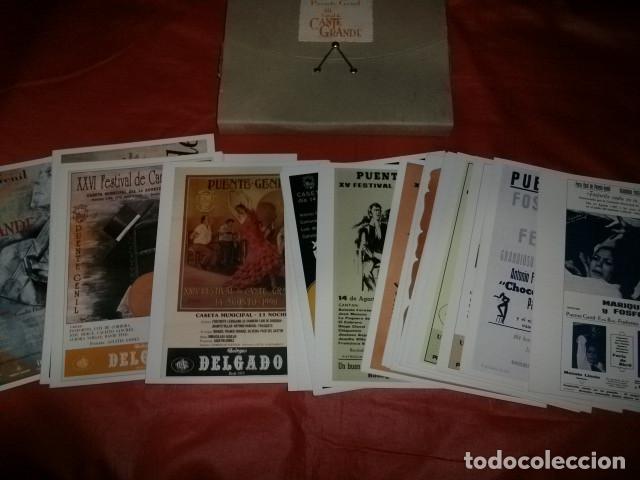Coleccionismo de carteles: Puente Genil 40 Festival de Cante Grande.Carpeta con 39 reproduciones de los carteles