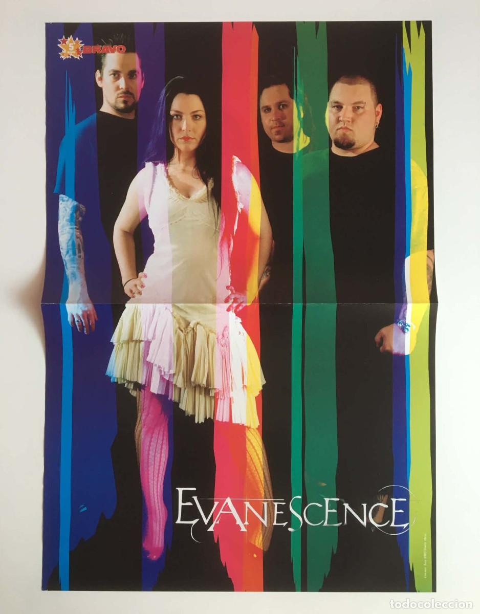 Coleccionismo de carteles: Evanescence / SMS Sin Miedo a So&ntilde;ar Double-Sided Vintage Poster A3 - Bravo Magazine Bulgaria Music