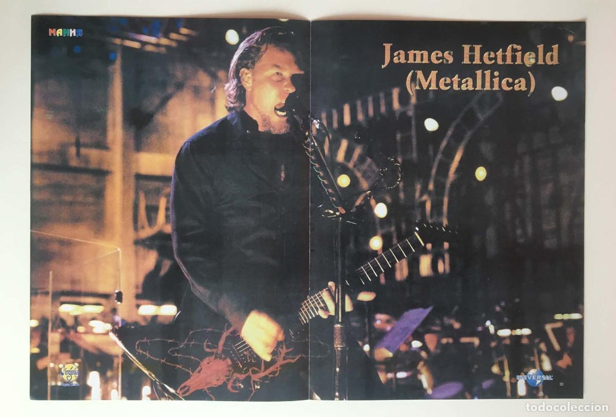 Coleccionismo de carteles: James Hetfield Metallica / Backstreet Boys Original Double-Sided Poster A3 - Mania Magazine Bulgaria