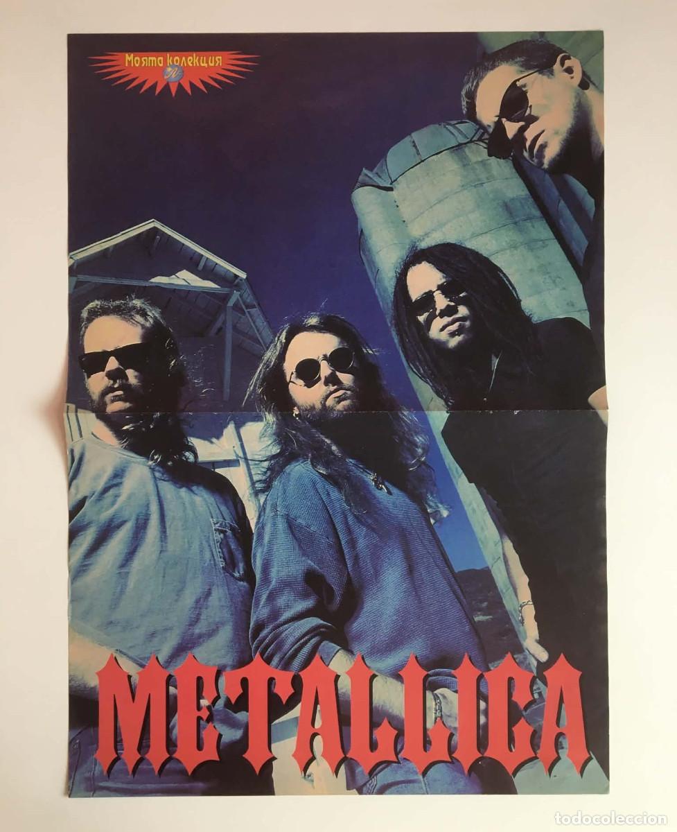 Coleccionismo de carteles: Metallica / Borislav Mihaylov Original Vintage Double-Sided Poster A3 Leksikon 5+ Magazine Bulgariа