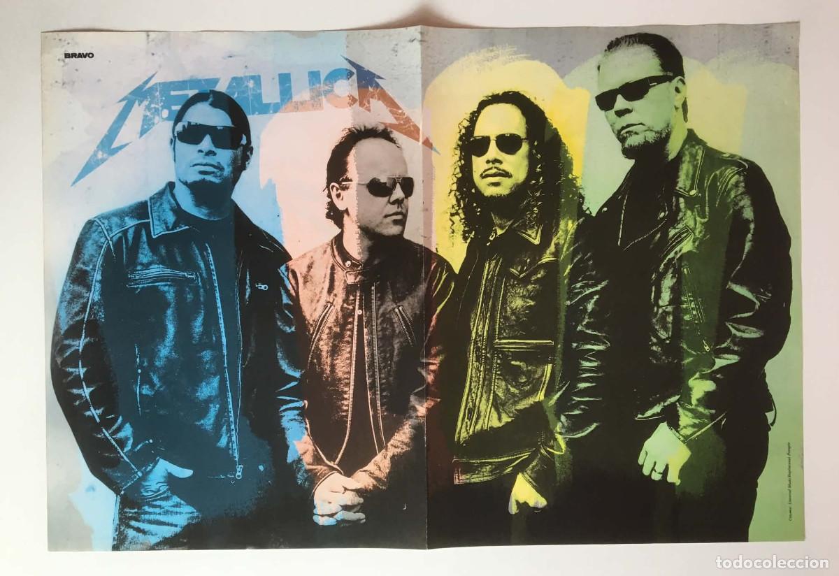 Coleccionismo de carteles: Metallica / Beyonc&eacute; Original Vintage Double-Sided Poster A3 - Bravo Magazine Bulgaria Music