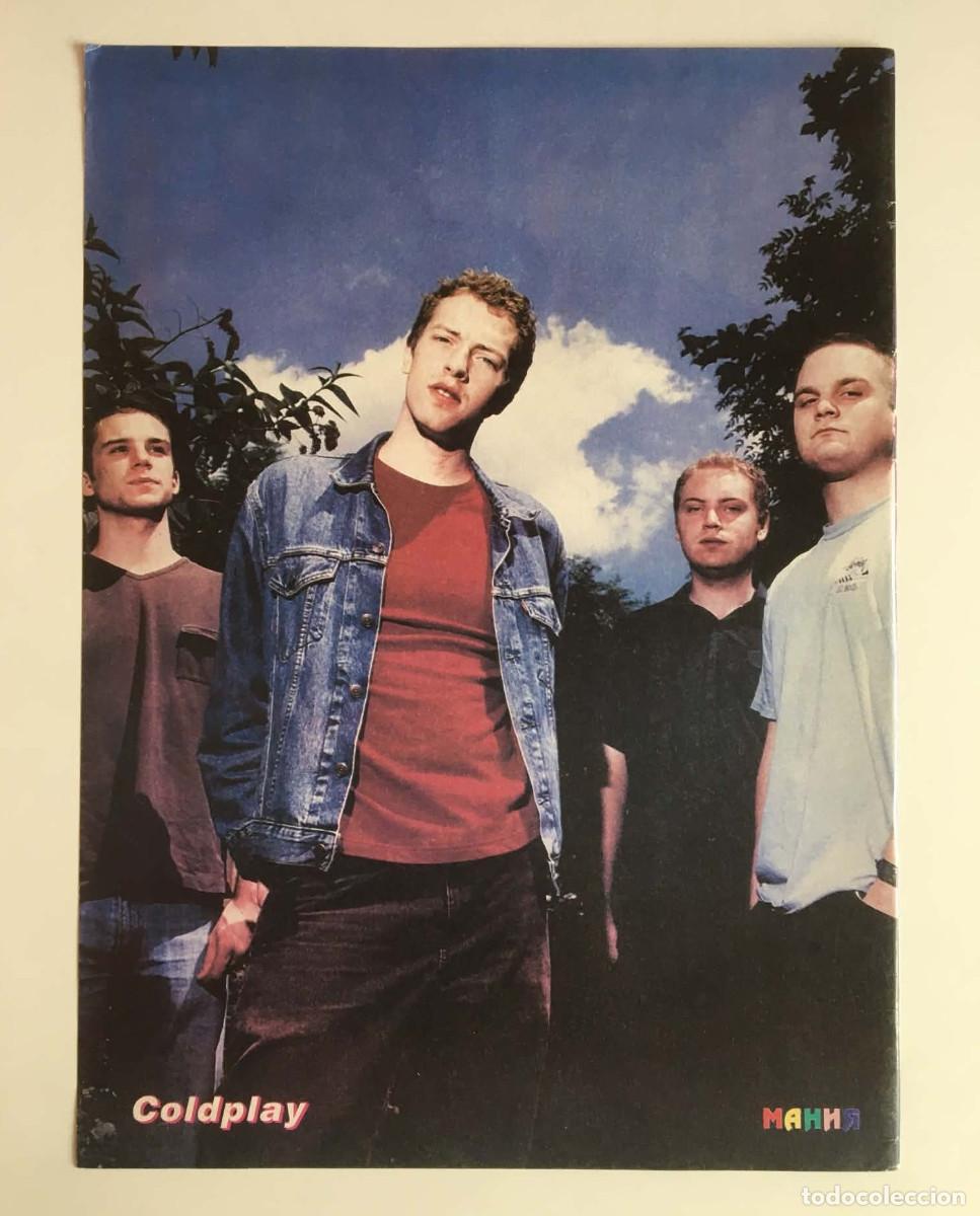 Coleccionismo de carteles: Coldplay / Celine Dion Family Original Vintage Double-Sided Mini Poster A4 - Mania Magazine Bulgaria